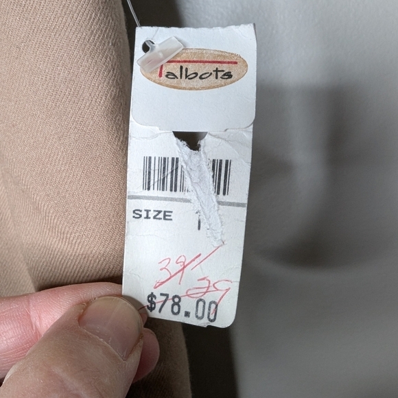 Talbots wool camel brown pleated mom shorts vintage sz 12 NWT - Picture 4 of 8
